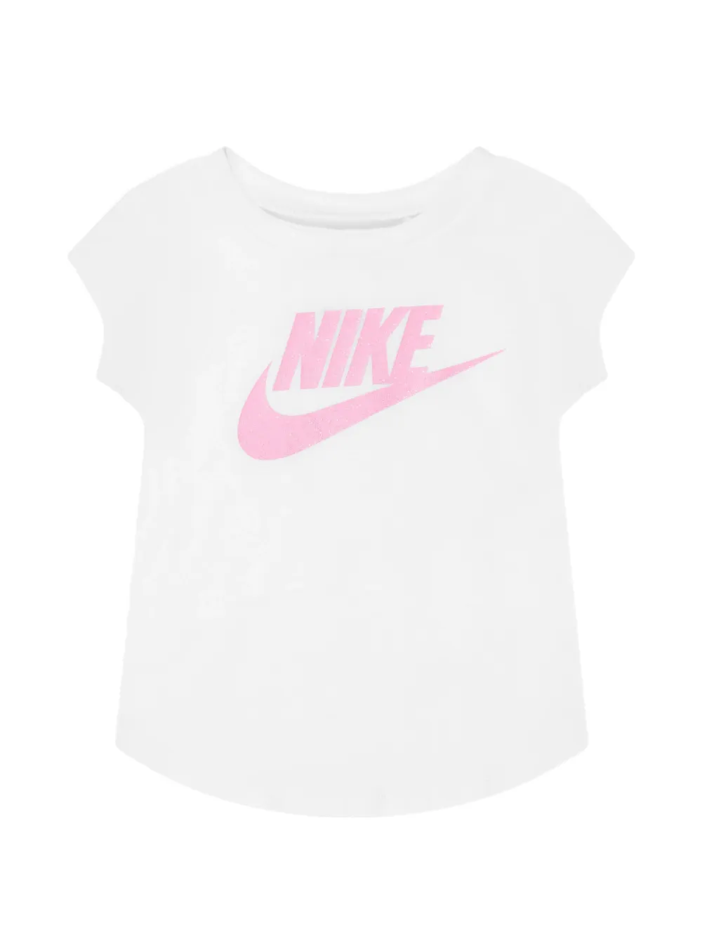 Nike Kids glitter-print Swoosh T-shirt - Weiß