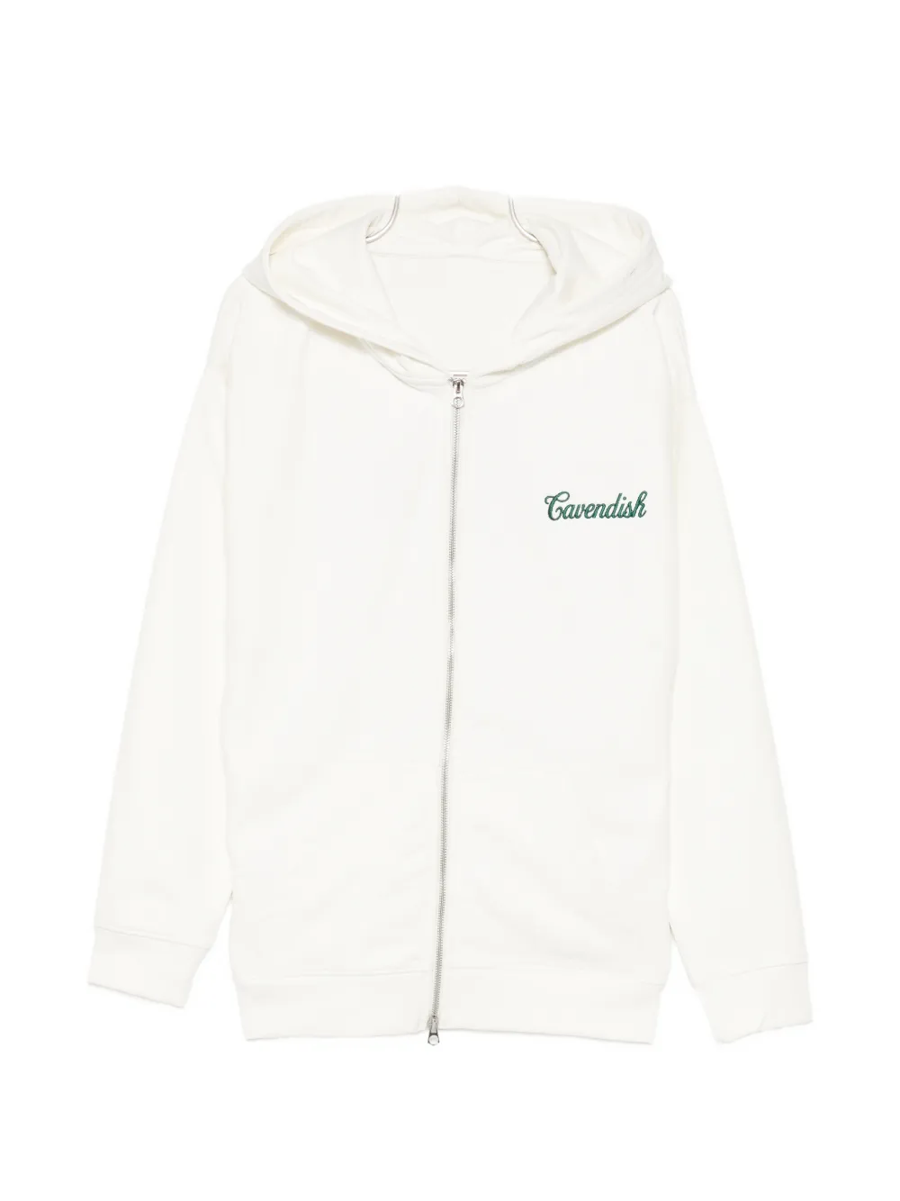 Cavendish logo-embroidered hoodie - Bianco