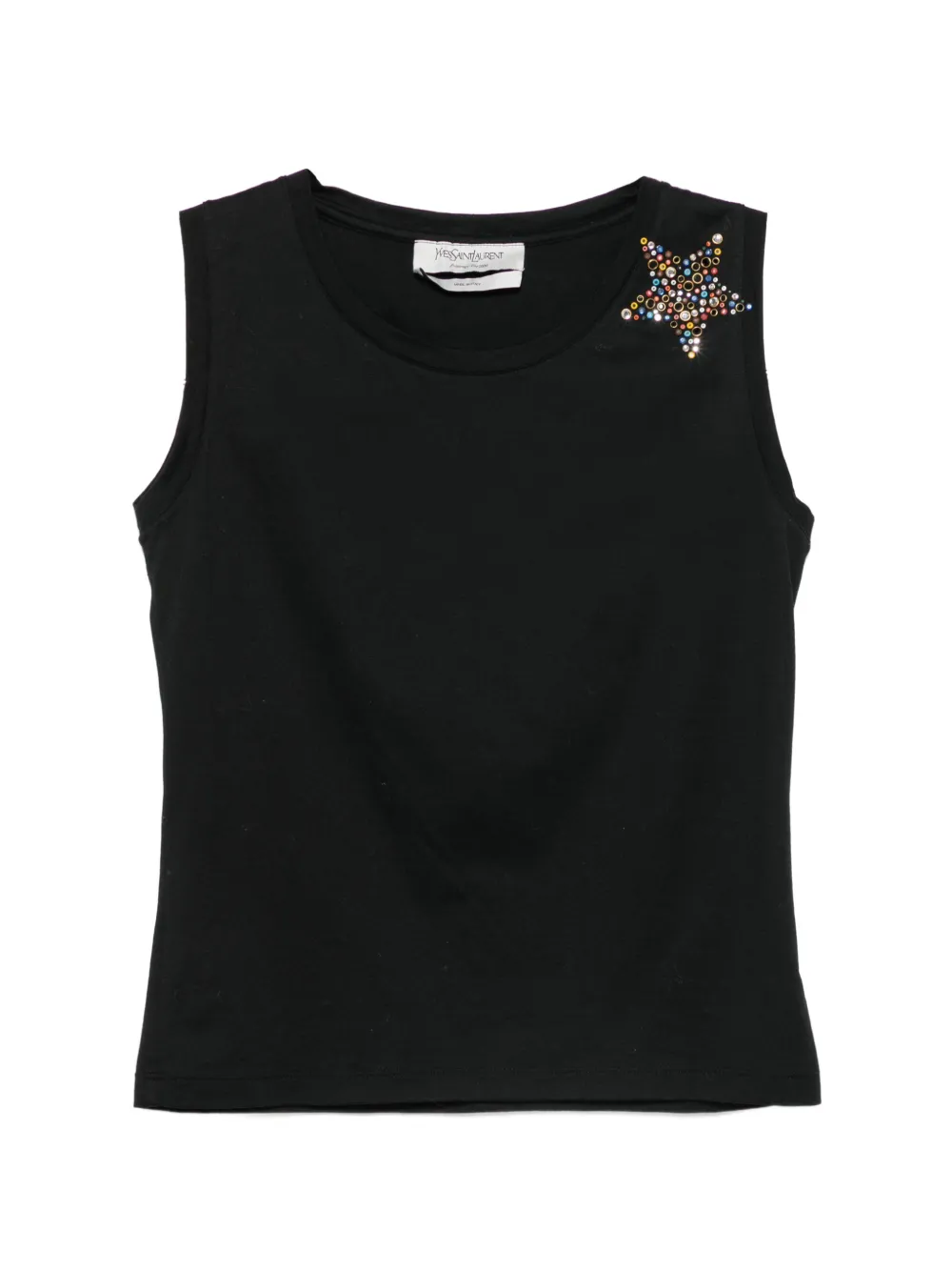 Saint Laurent Pre-Owned 2008s star-embellishment tank top - Nero