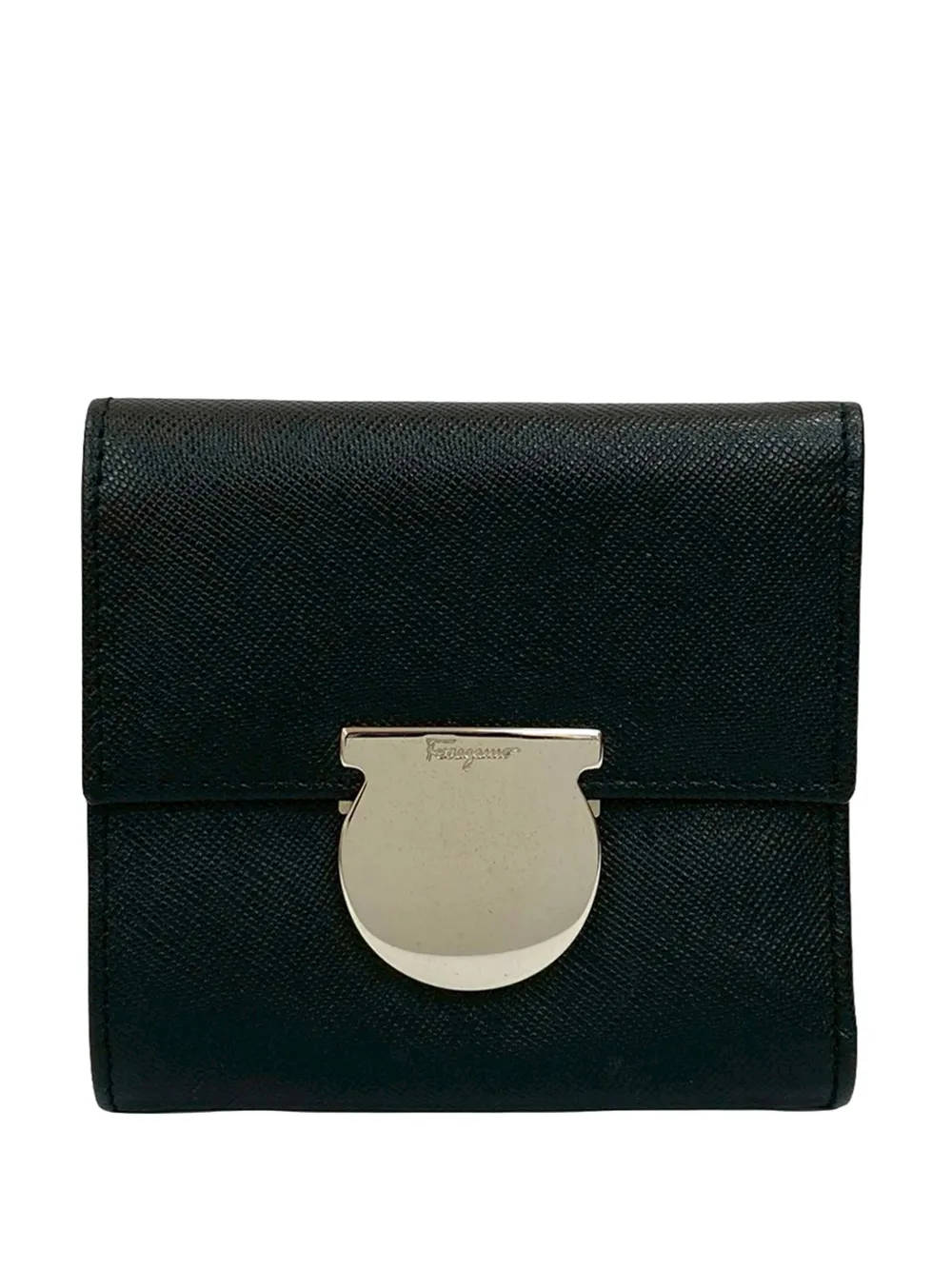 Ferragamo Pre-Owned Portafoglio tri-fold Gancini 2010-2026 - Nero