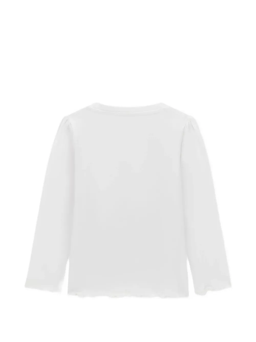 guess kids T-shirt met beer-print en afwerking Wit