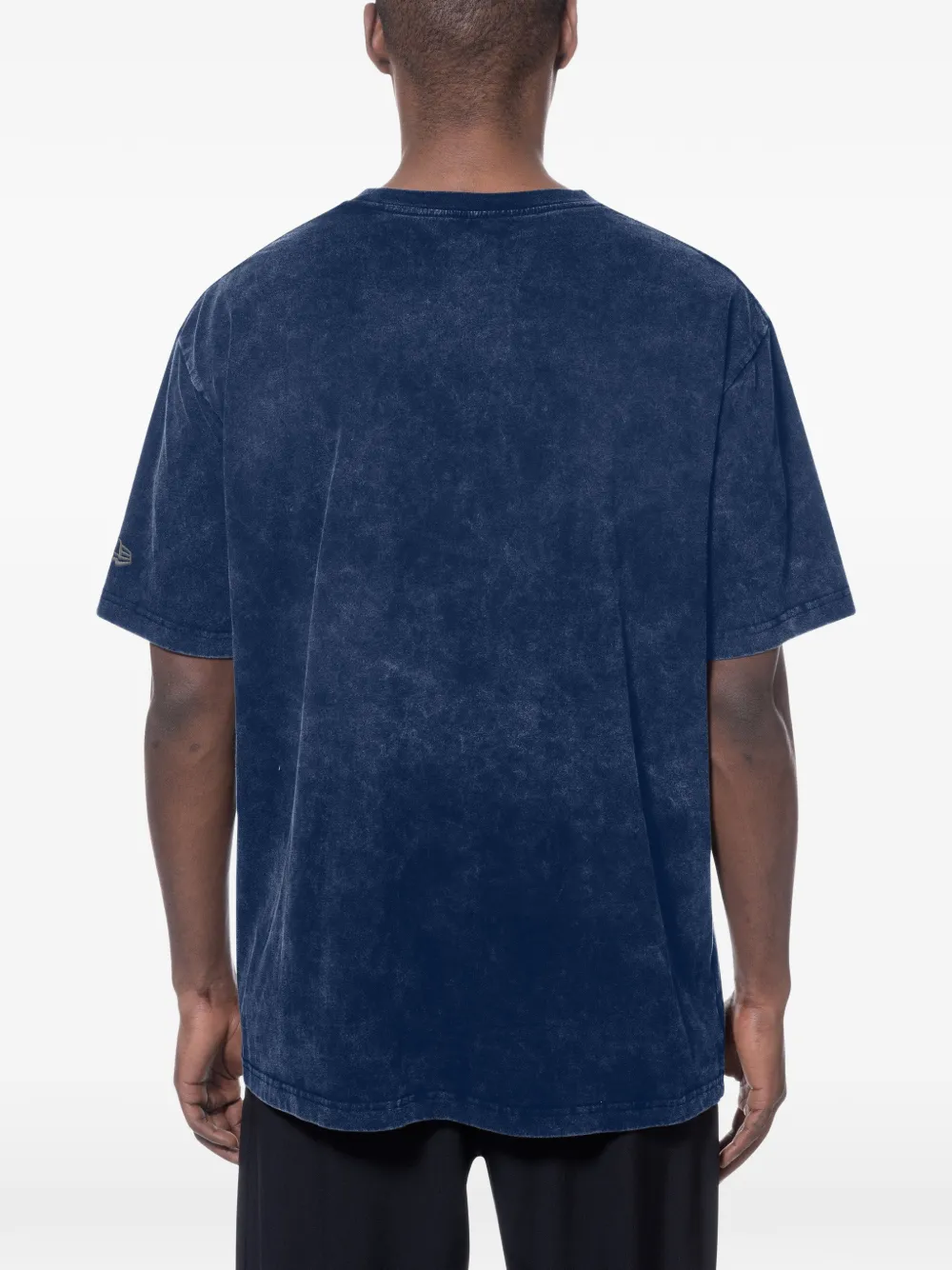 NEW ERA CAP Throwback Vintage graphic-print acid-wash T-shirt Blauw