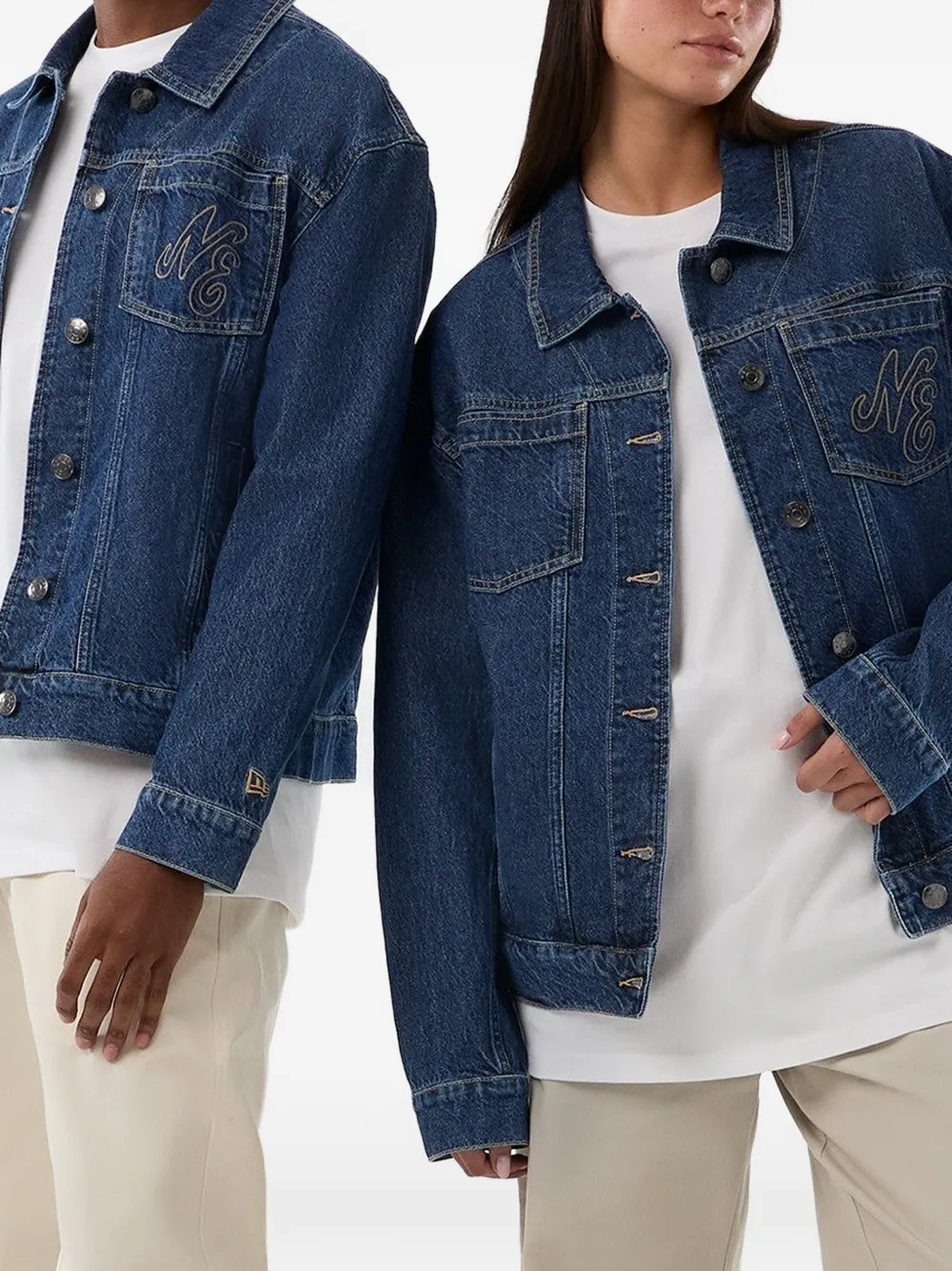 NEW ERA CAP Script denim jacket Blauw