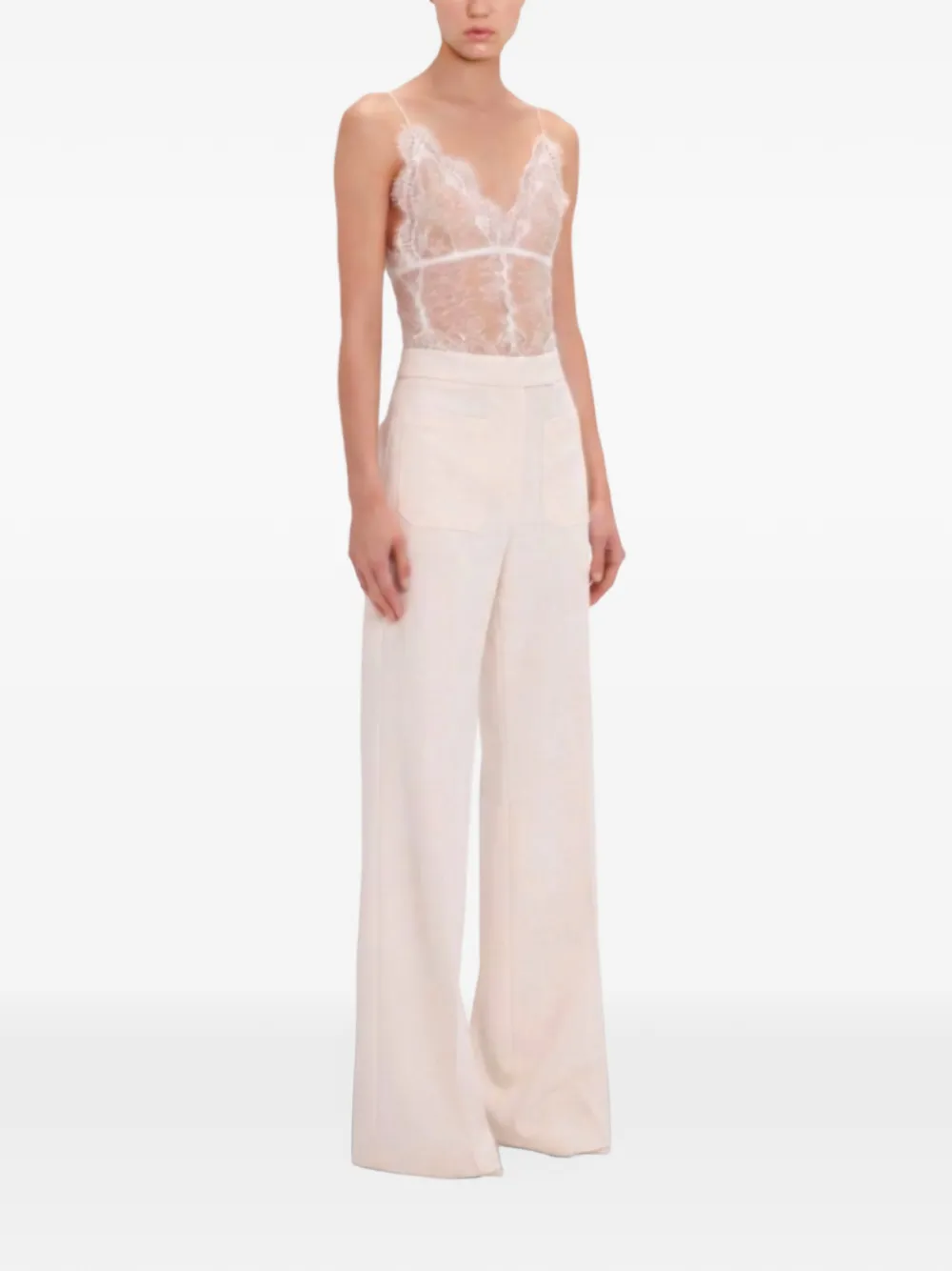 Victoria Beckham lace-panelled bodysuit Wit