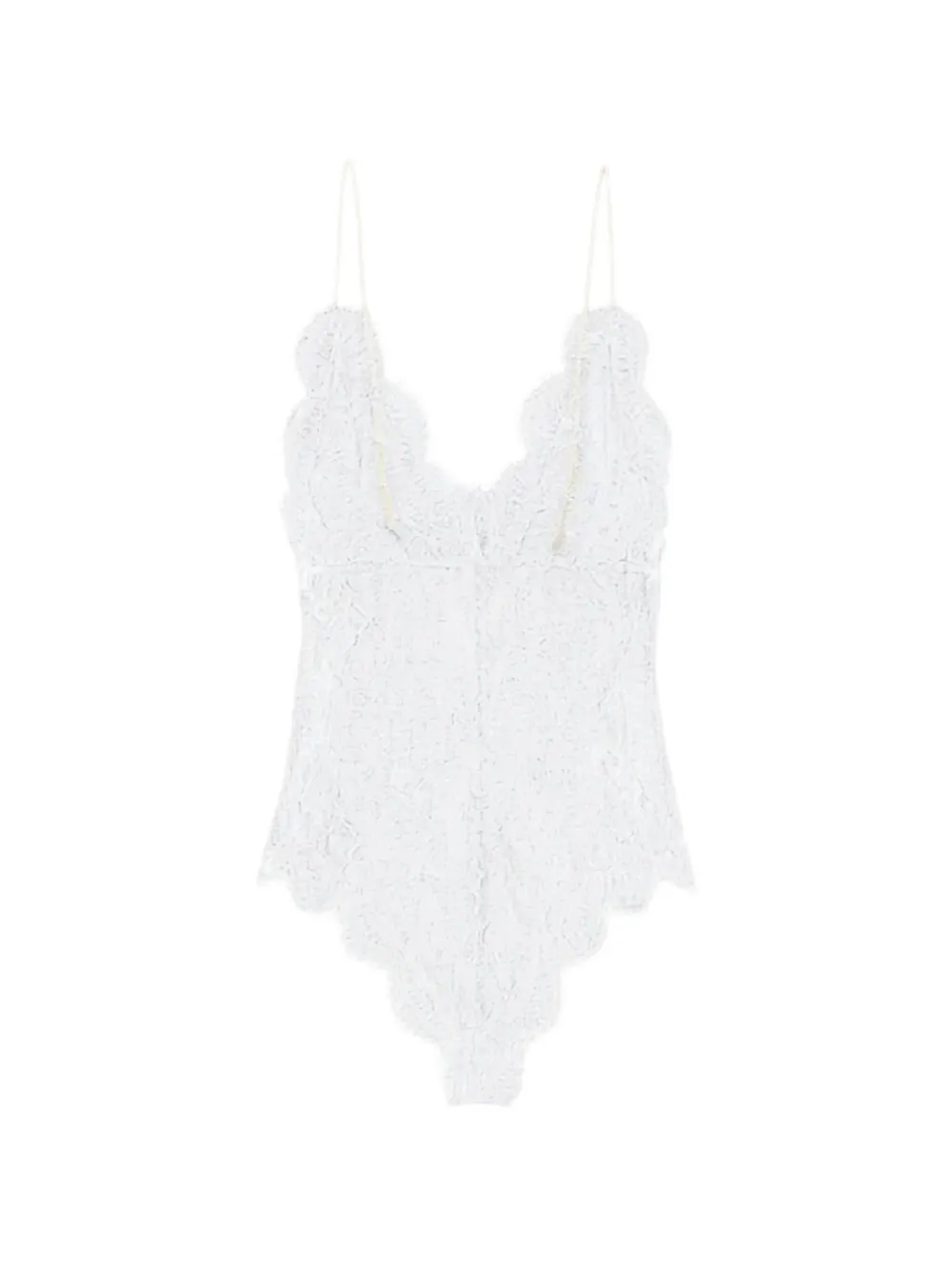 Victoria Beckham lace-panelled bodysuit Wit