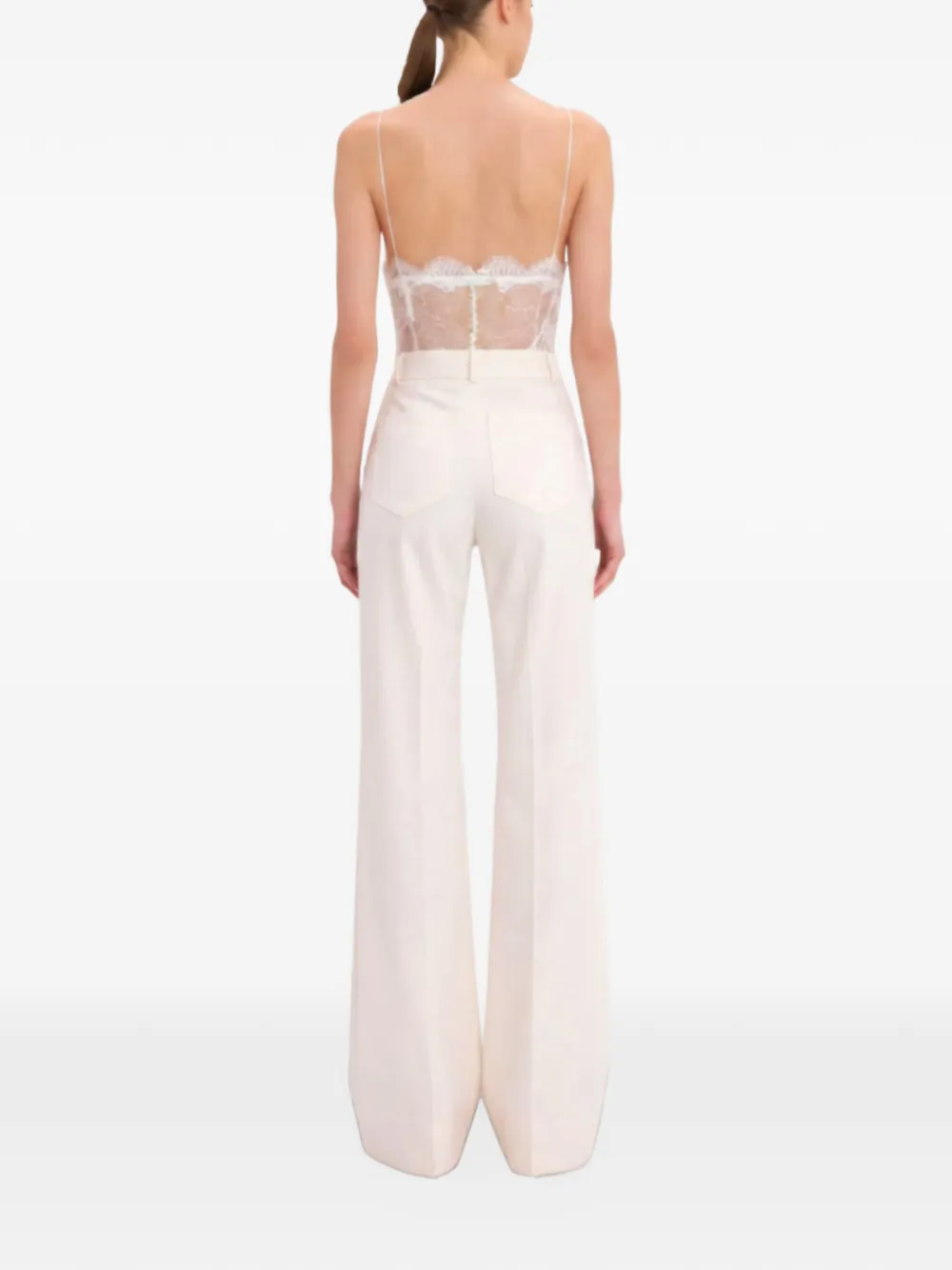 Victoria Beckham lace-panelled bodysuit Wit