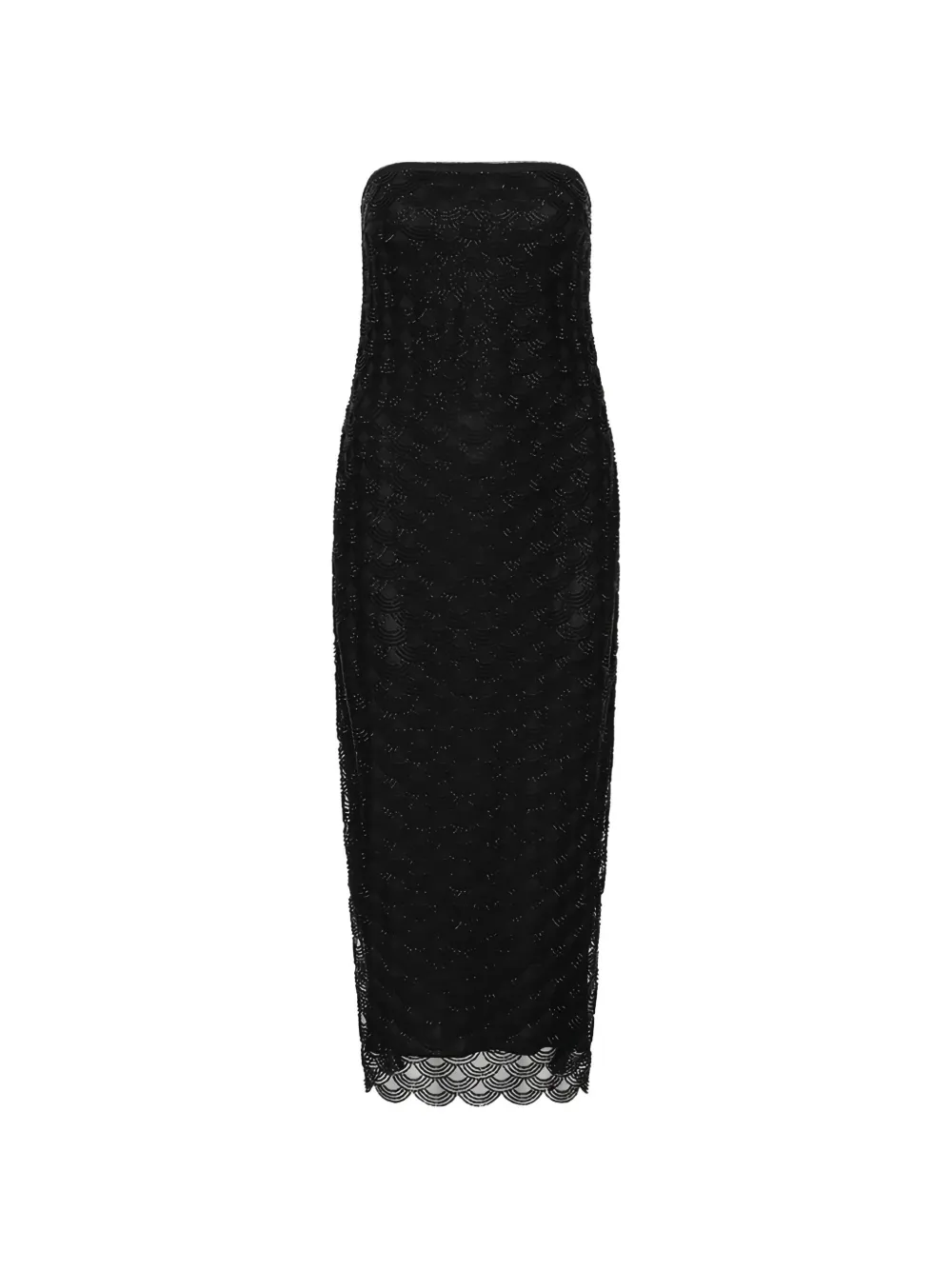 ROTATE BIRGER CHRISTENSEN bead-embellished strapless maxi dress - Nero