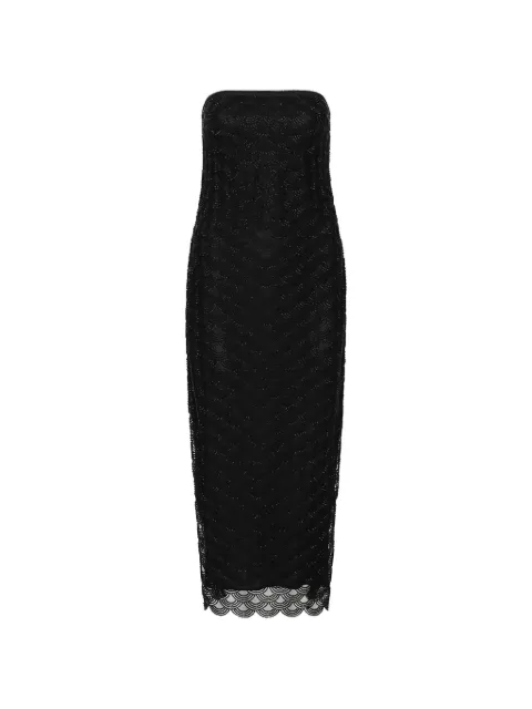 ROTATE BIRGER CHRISTENSEN vestido strapless con cuentas