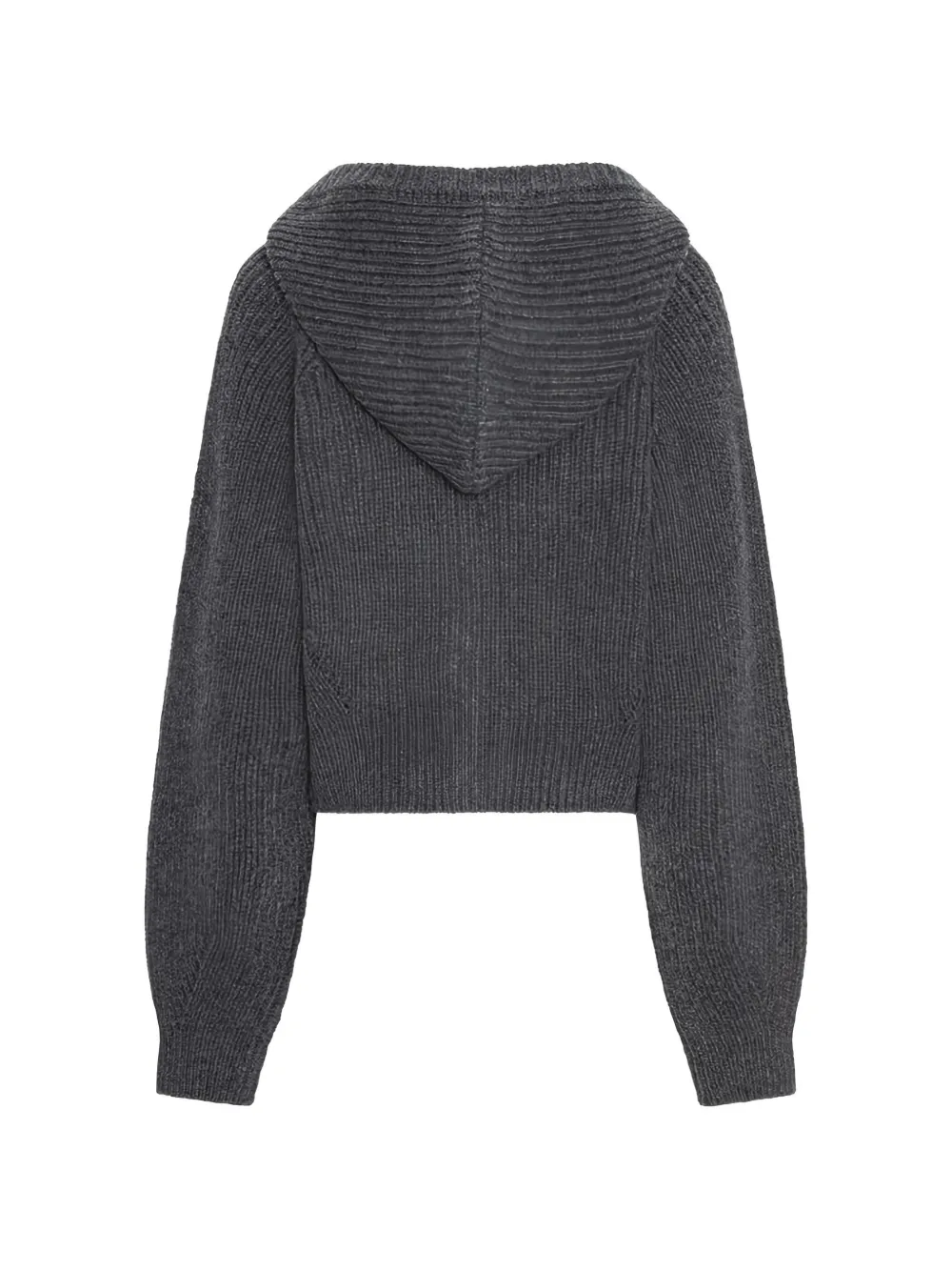 ROTATE BIRGER CHRISTENSEN Boxy gebreide hoodie Grijs