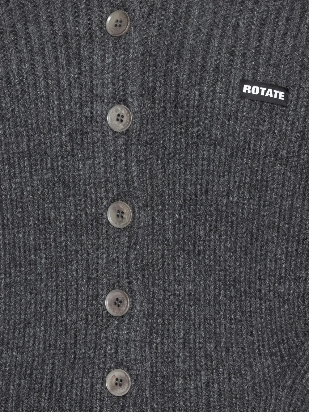 ROTATE BIRGER CHRISTENSEN Boxy gebreide hoodie Grijs