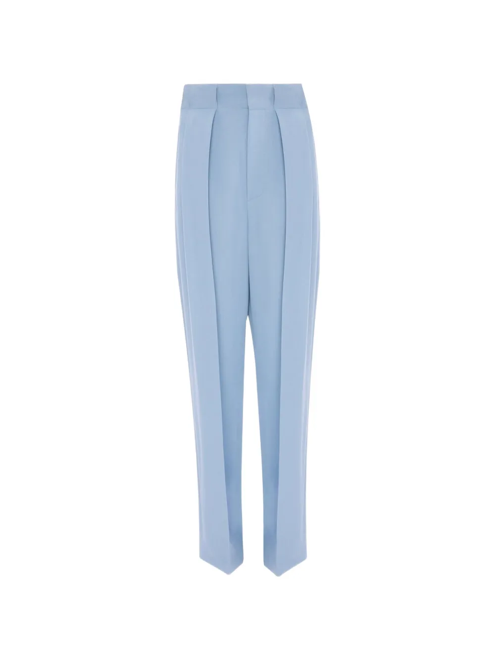 Victoria Beckham pleated-detail straight-leg trousers - Blu