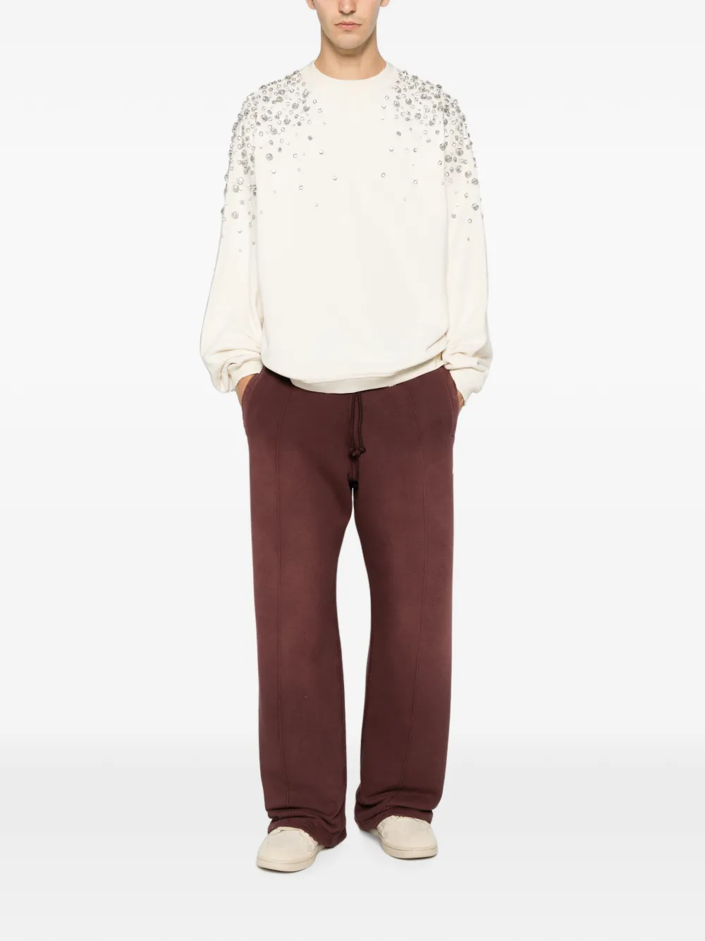 Golden Goose Verfraaide sweater Beige