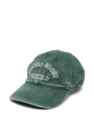 Golden Goose logo-embroidered star-patch Baseball Cap | グリーン