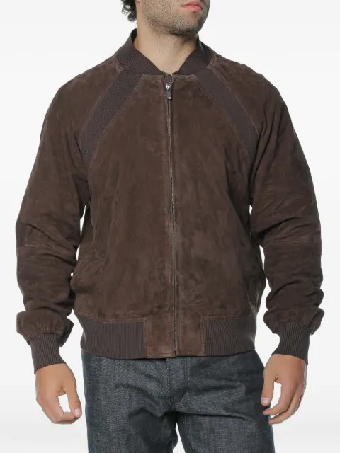 Trussardi suede bomber jacket