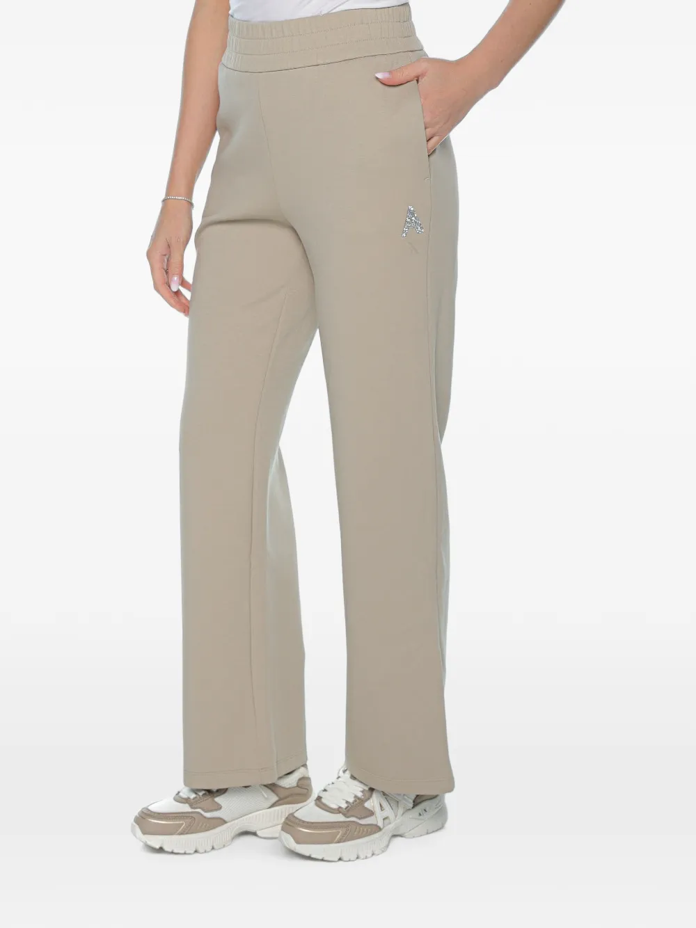 Armani Exchange Trainingsbroek verfraaid met logo Beige