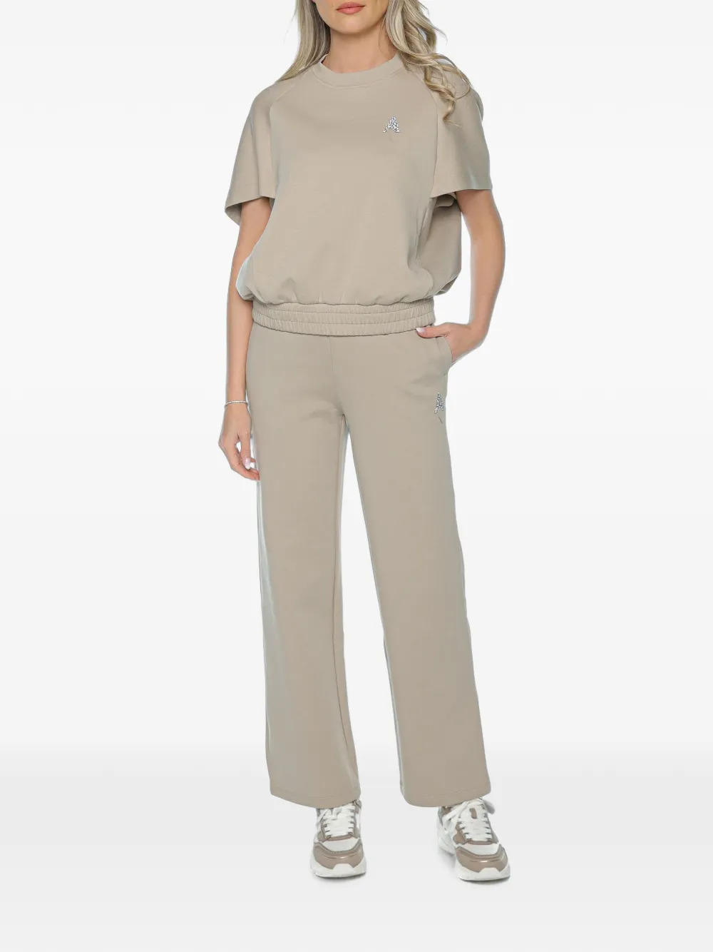 Armani Exchange Trainingsbroek verfraaid met logo Beige