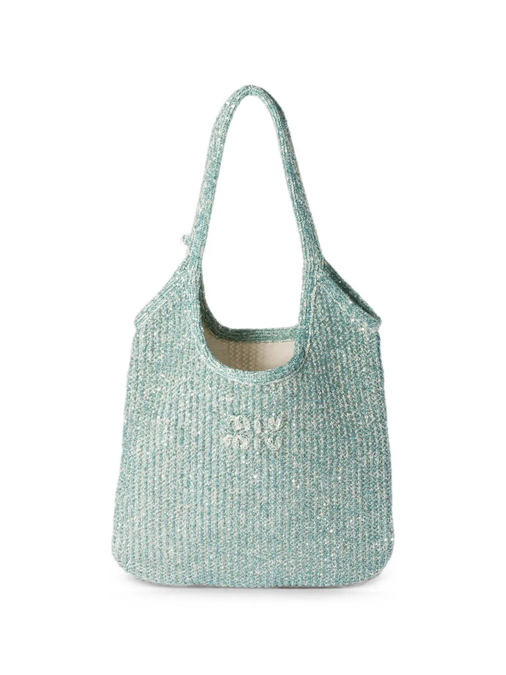 Miu Miu Ivy sequin-embellished tote bag - Blau
