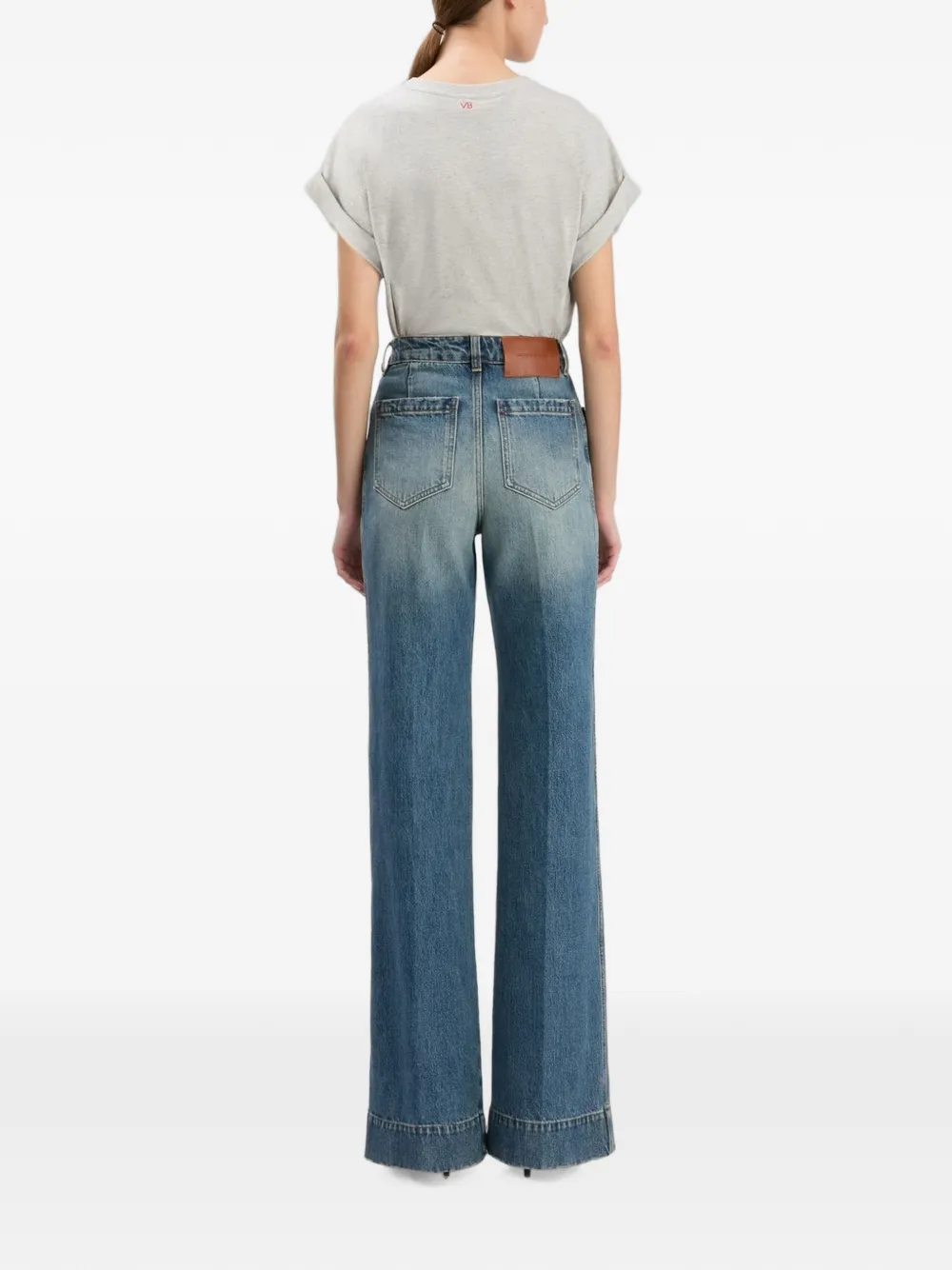 Victoria Beckham Alina jeans met opgestikte zak Blauw