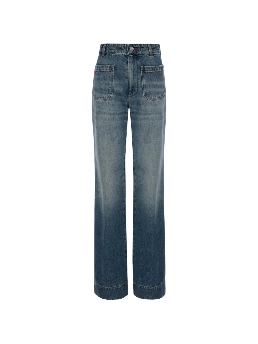 Victoria Beckham Alina patch-pocket jeans - Blau