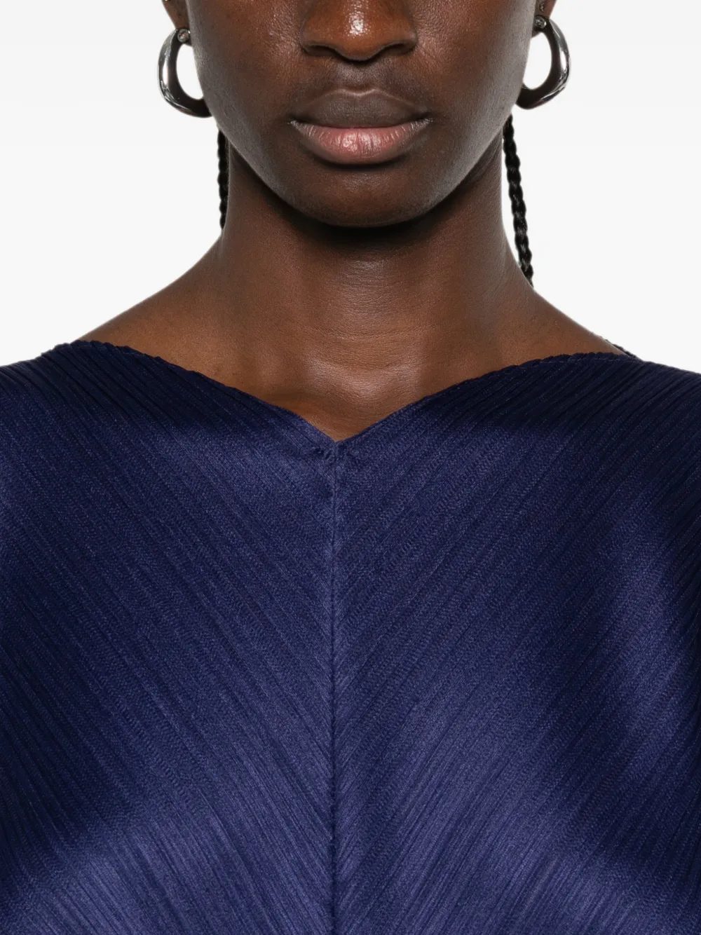 Pleats Please Issey Miyake Coast geplooide midi-jurk Blauw