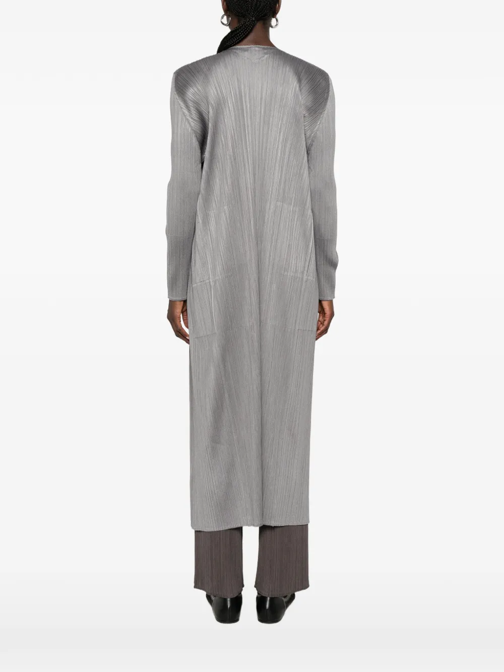 Pleats Please Issey Miyake Geplooide jas Grijs