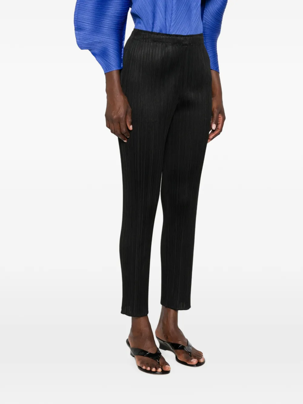 Pleats Please Issey Miyake Broek met plissé effect Zwart