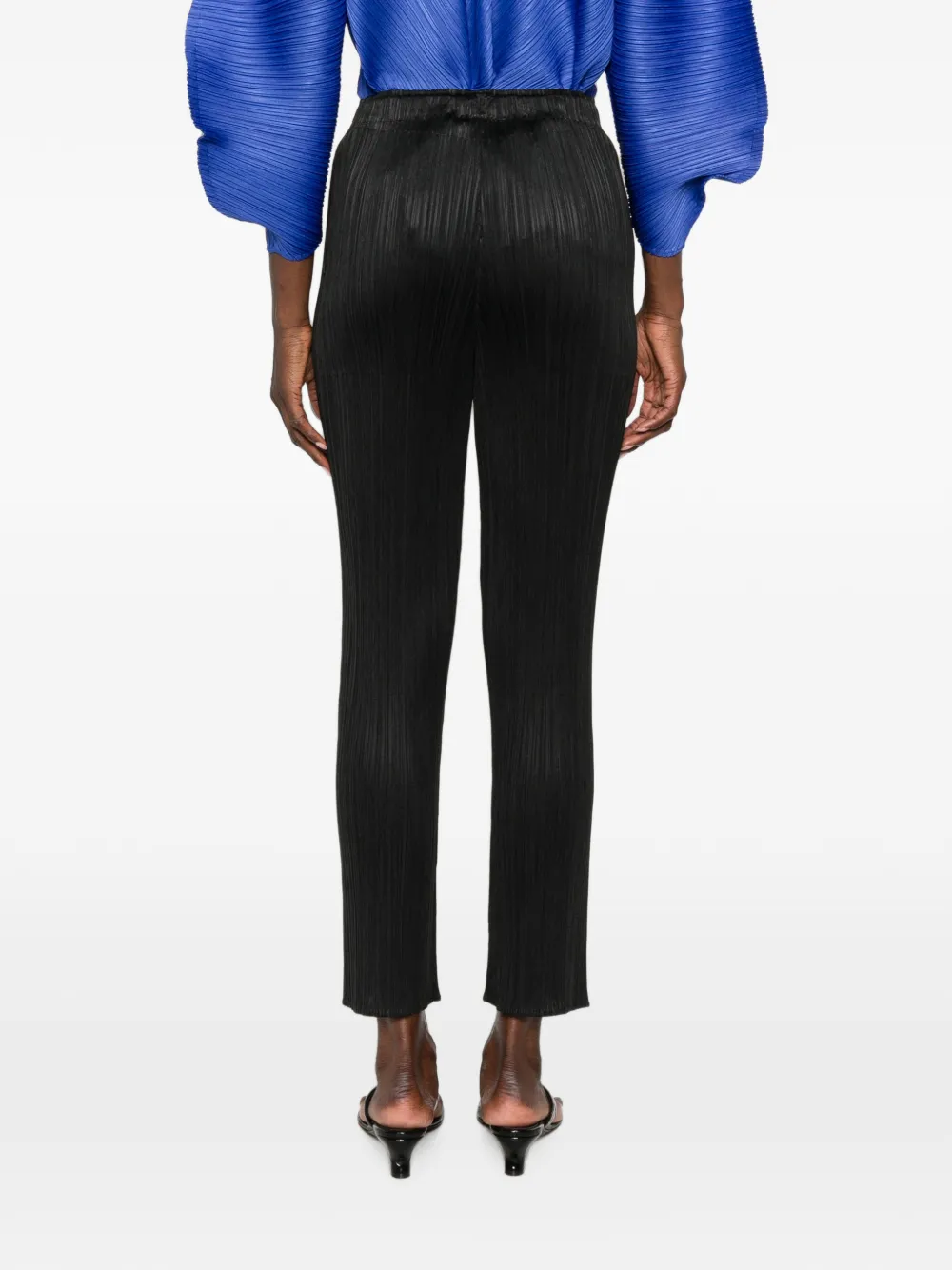 Pleats Please Issey Miyake Broek met plissé effect Zwart
