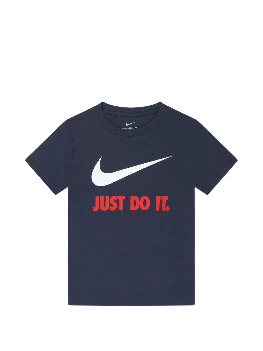 Nike Kids logo-print cotton T-shirt - Blu