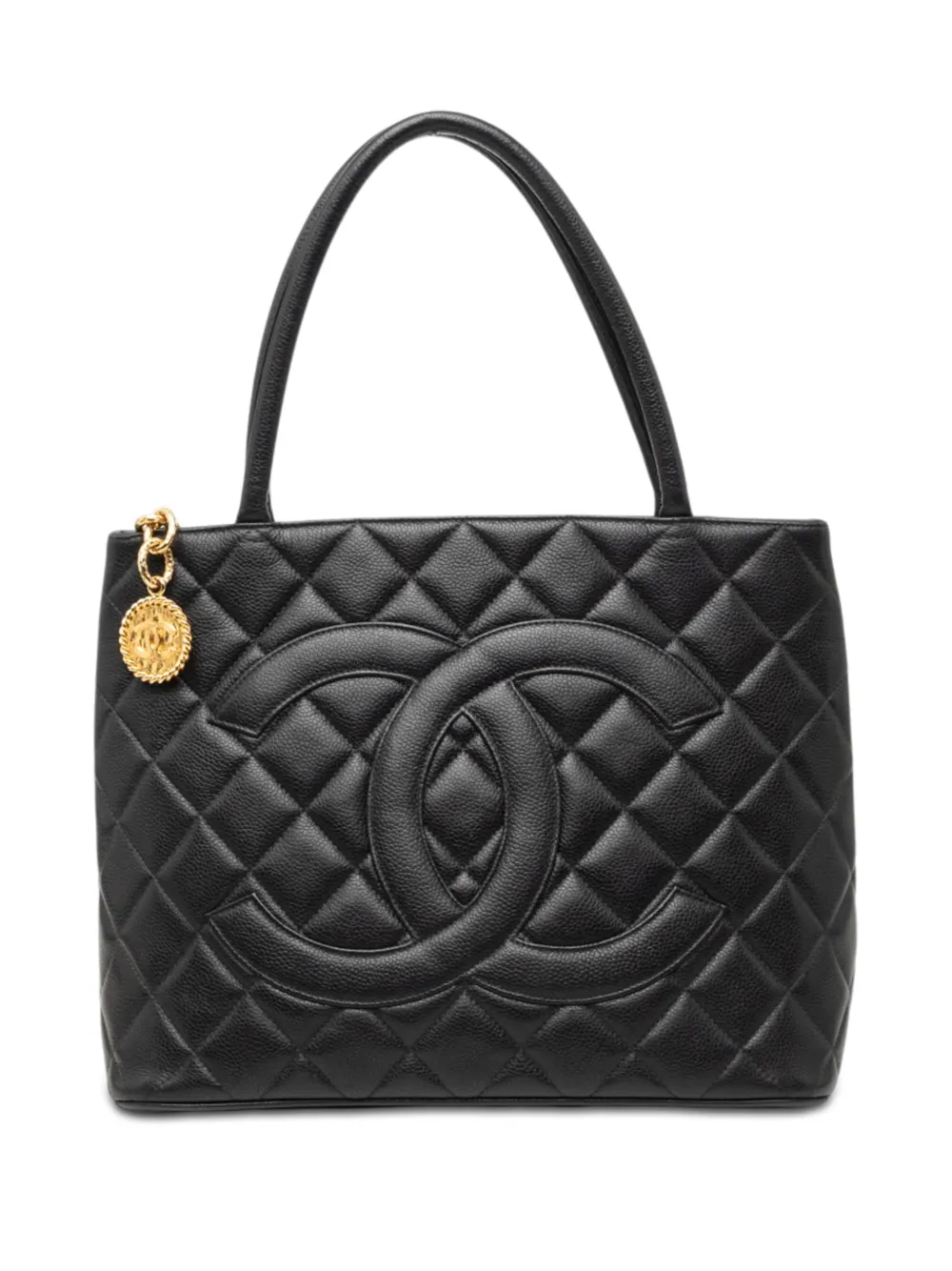 CHANEL Pre-Owned Borsa tote Medallion in pelle Caviar 1996-1997 - Nero