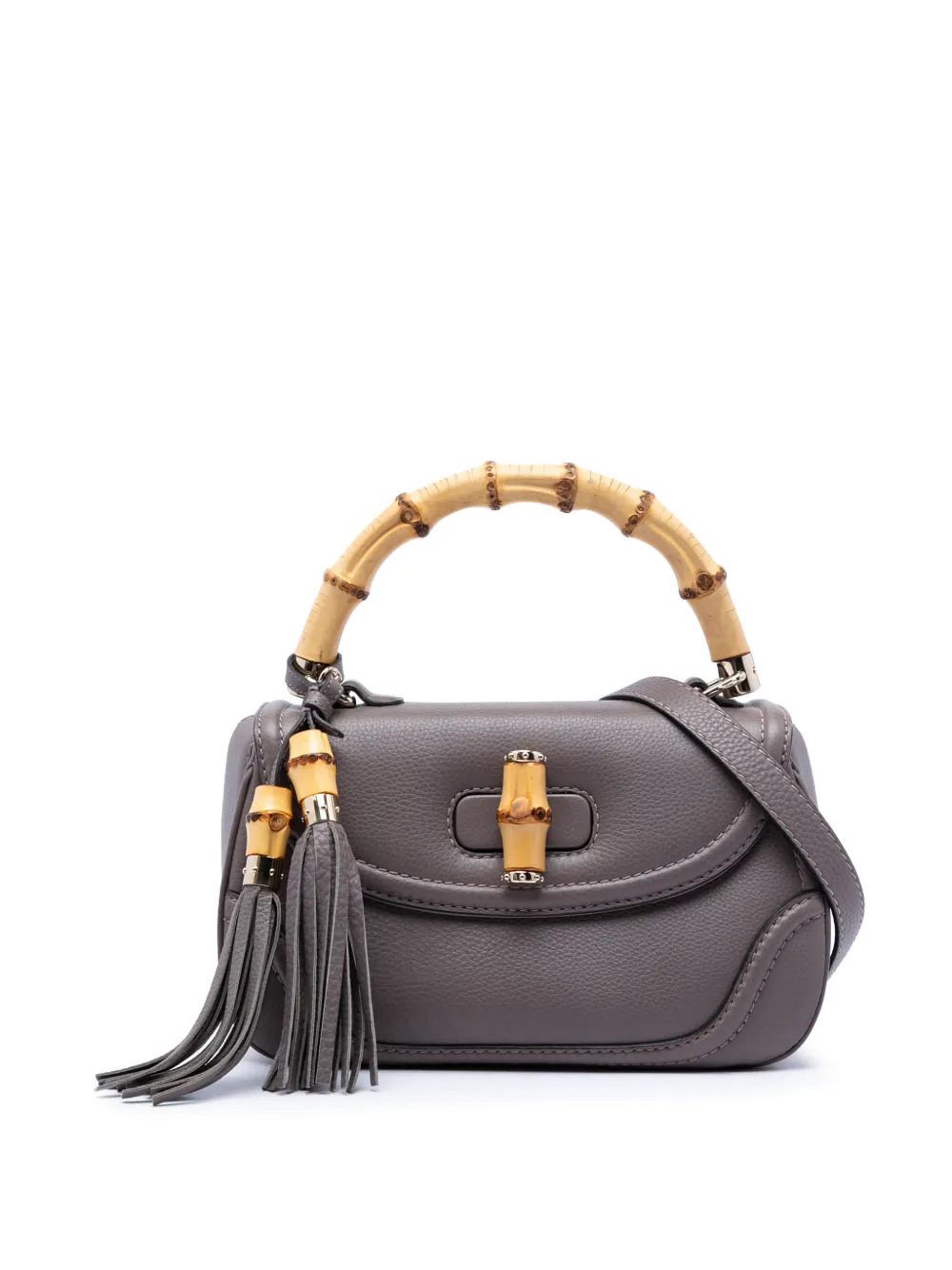 Gucci Pre-Owned Borsa a tracolla New Bamboo media in pelle 2016-2026 - Marrone
