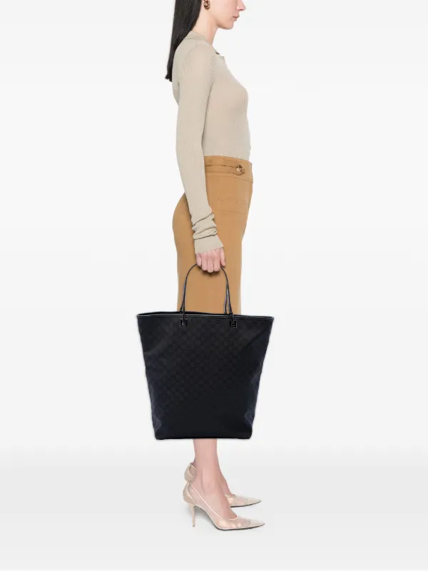 Gucci Pre-Owned 2016-2026 GGキャンバス ハンドバッグ | ブラック
