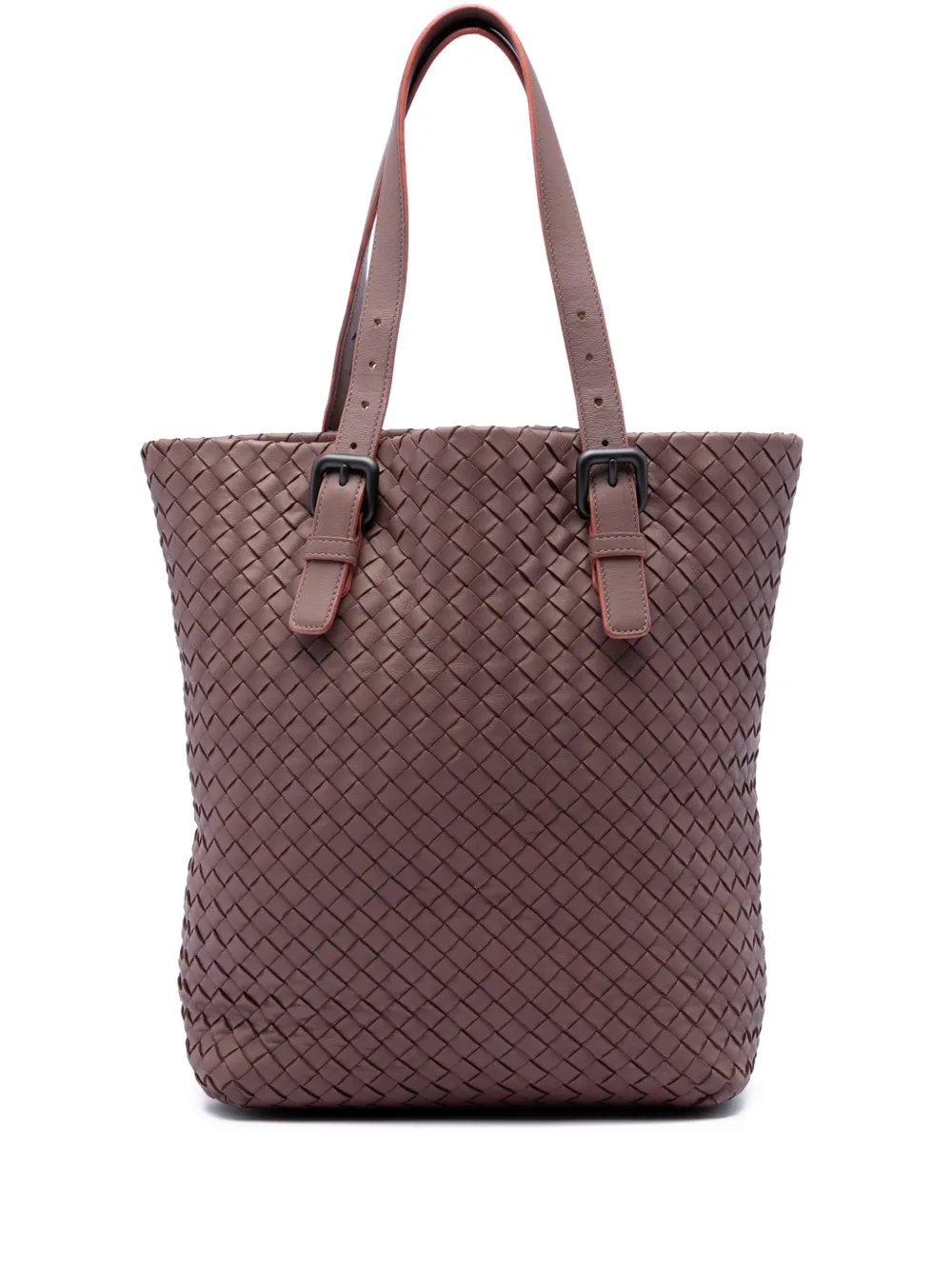 Bottega Veneta Pre-Owned Borsa tote in nappa con motivo Intrecciato 2012-2026 - Rosa