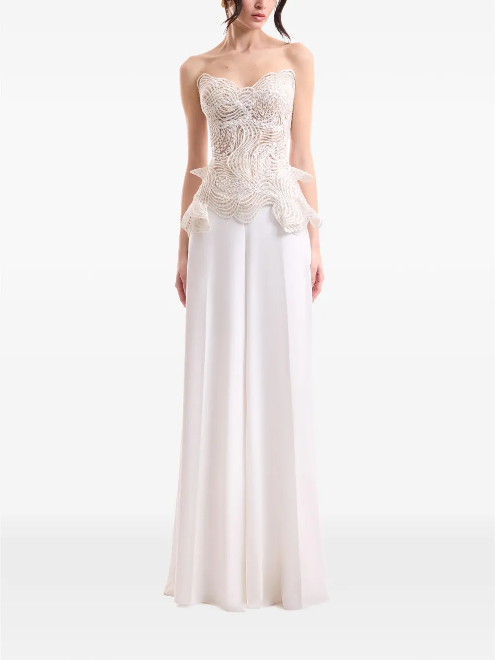 Gemy Maalouf High waist broek Wit
