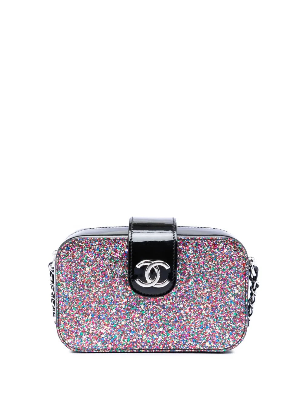 CHANEL Pre-Owned Borsa a tracolla Glitter Patent Evening On The Moon Camera Case 2017-2018 - Multicolore