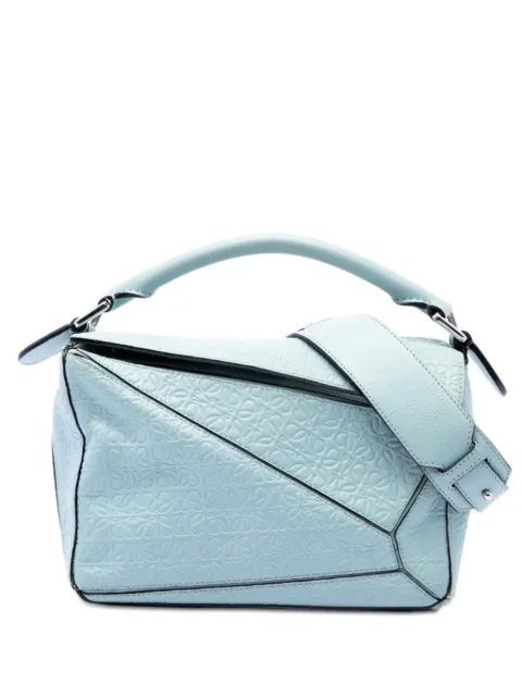 Loewe Pre-Owned 2016 Small Anagram Embossed Calfskin Puzzle satchel