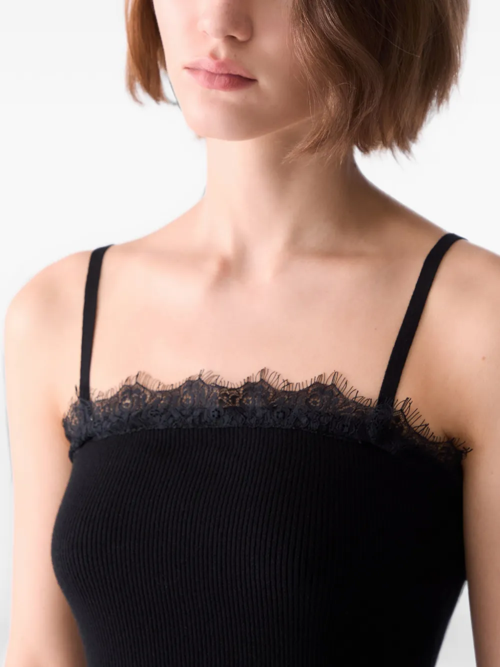 LIU JO Asymmetrische top met kanten details Zwart