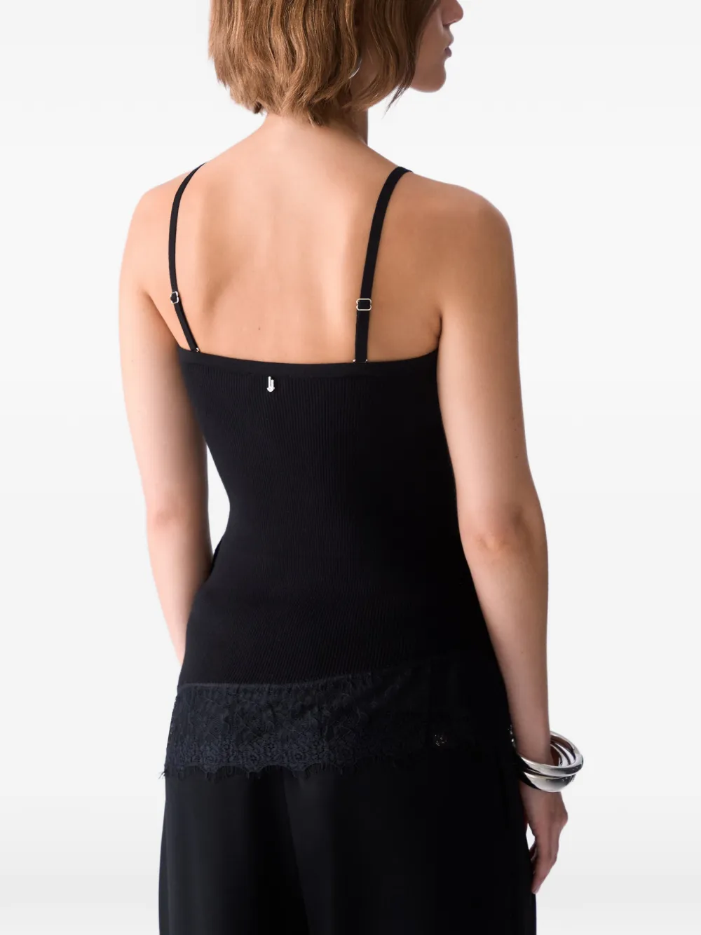 LIU JO Asymmetrische top met kanten details Zwart