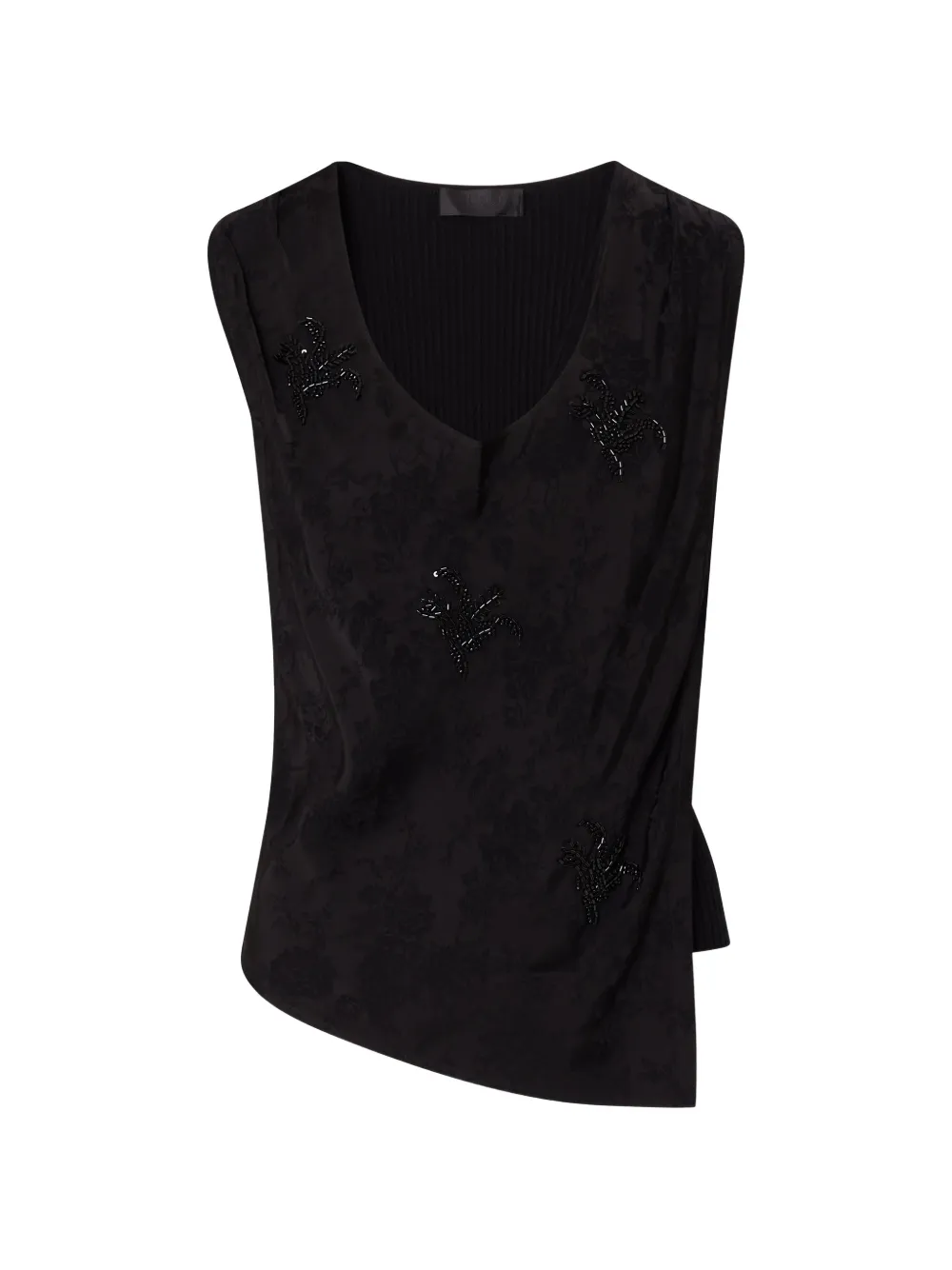 LIU JO top with jewel embroidery - Nero