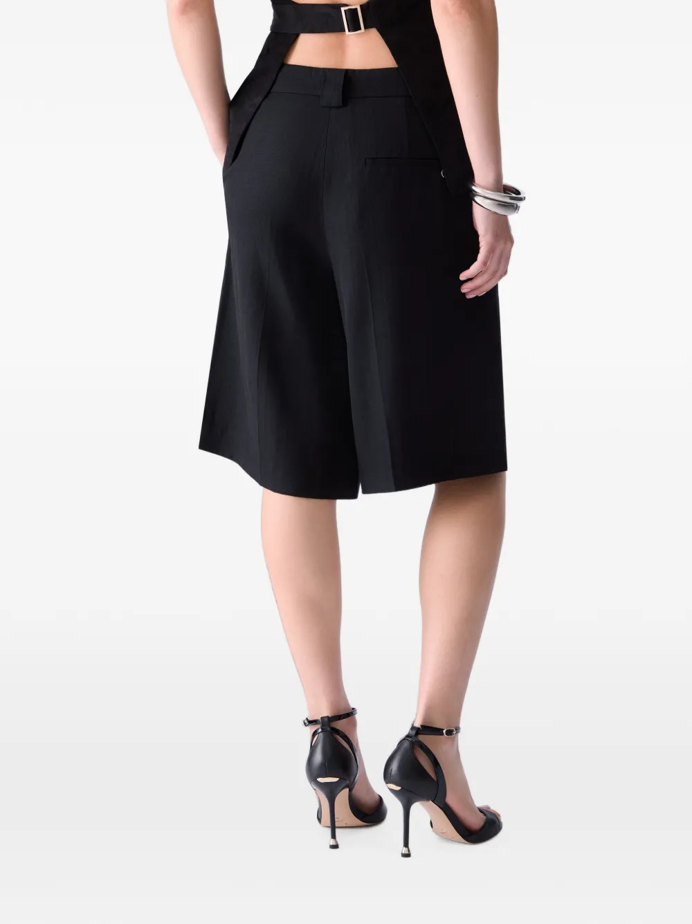 LIU JO Bermuda shorts met jacquard Zwart