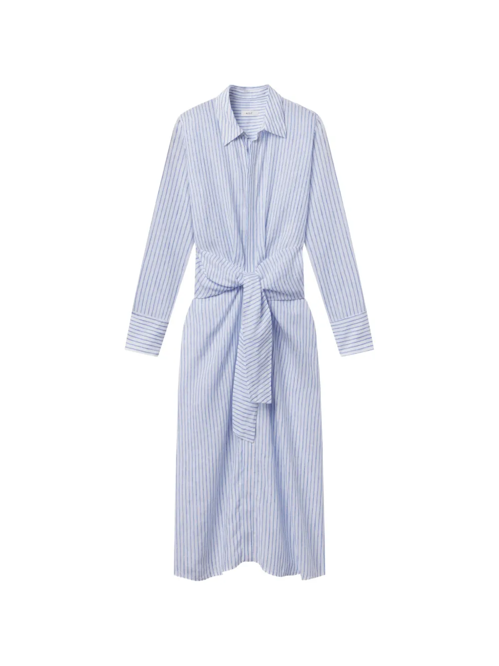 A.L.C. Mila striped tie-waist dress - Bianco