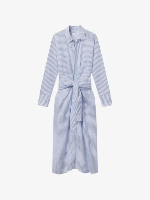 A.L.C. Mila striped tie-waist dress