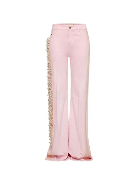 Hellessy Otto pearl-embellished denim jeans