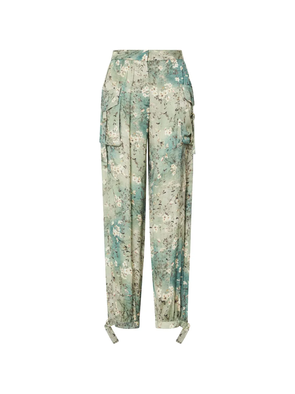LIU JO printed satin trousers - Verde