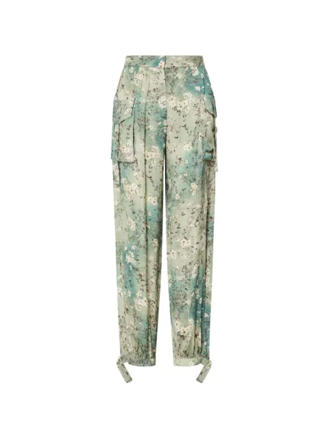 LIU JO pantalones de satén estampados