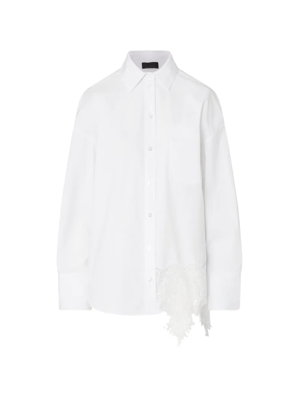 LIU JO poplin shirt with lace - Bianco
