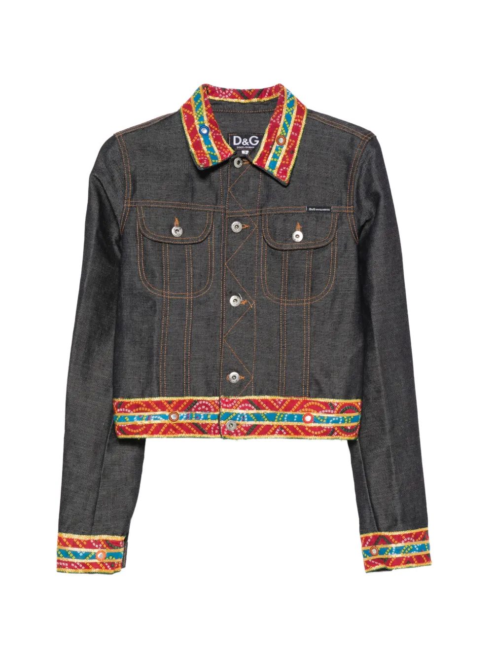 Dolce & Gabbana Pre-Owned 2000s Jeansjacke mit Stickerei - Blau