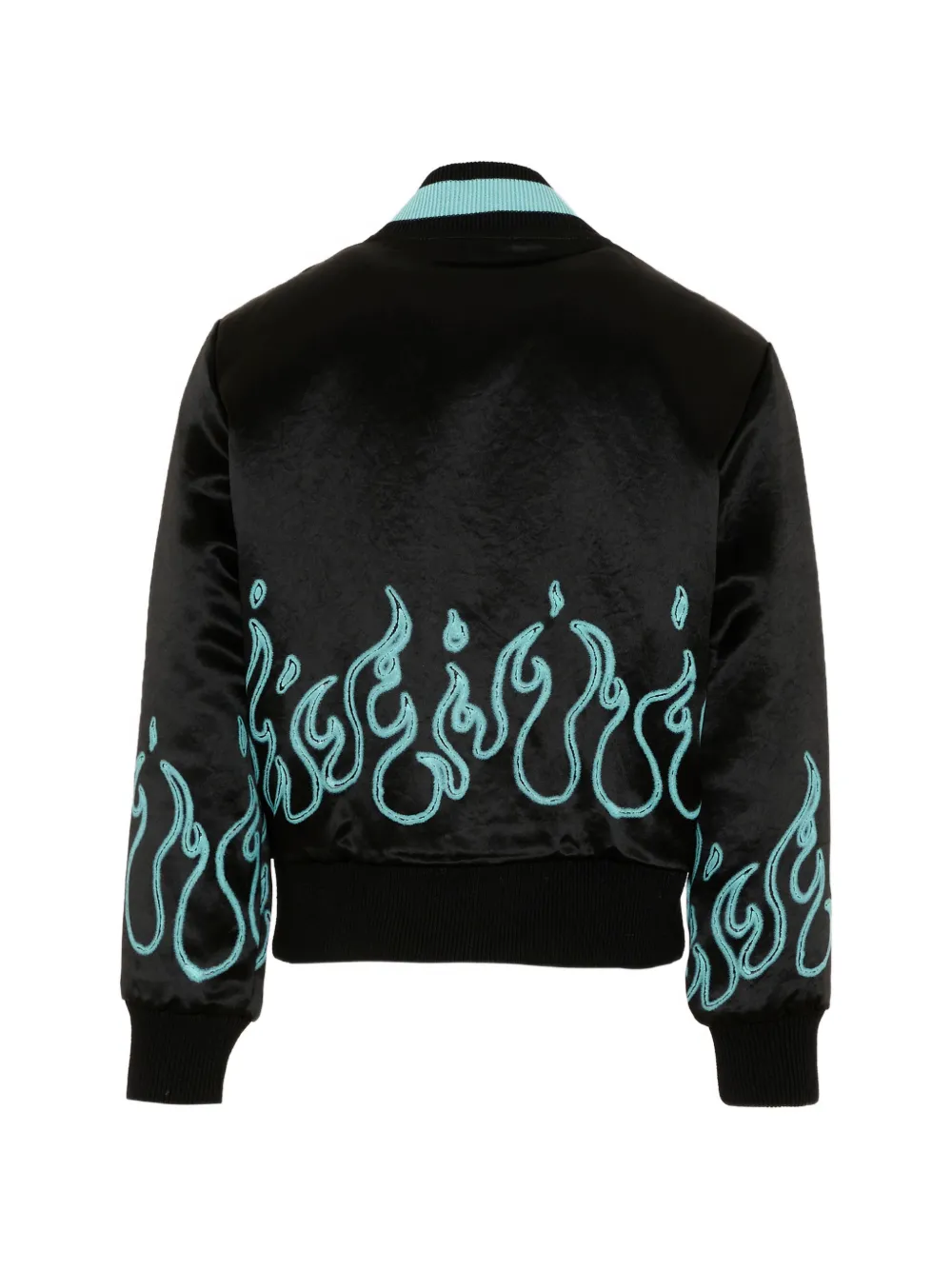 AMIRI KIDS Bomberjack met geborduurde vlammenprint Zwart