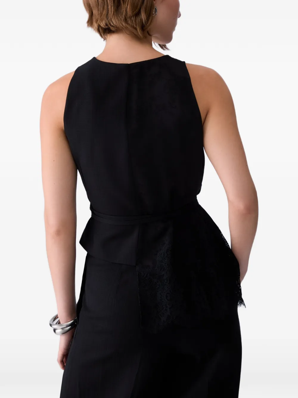 LIU JO Top met kant en jacquard Zwart