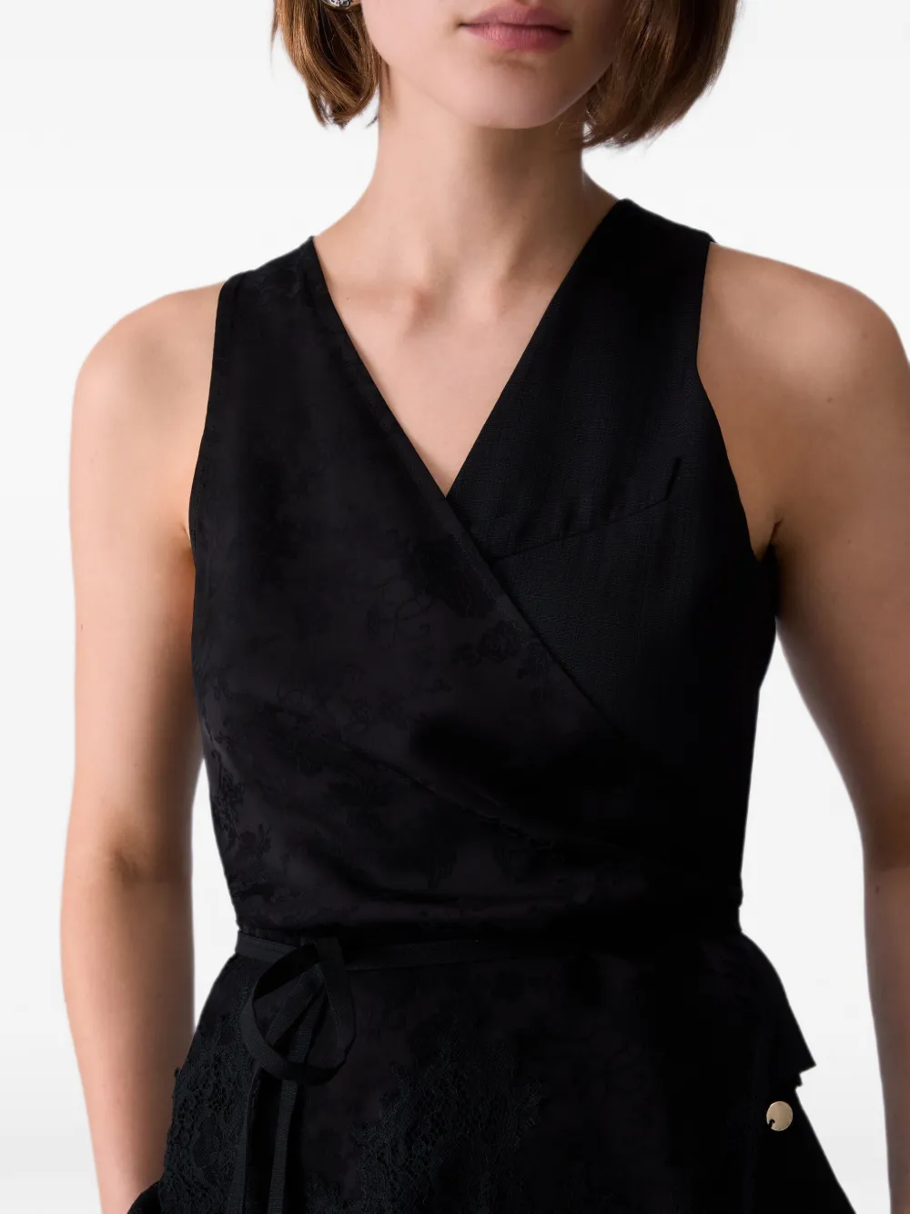 LIU JO Top met kant en jacquard Zwart