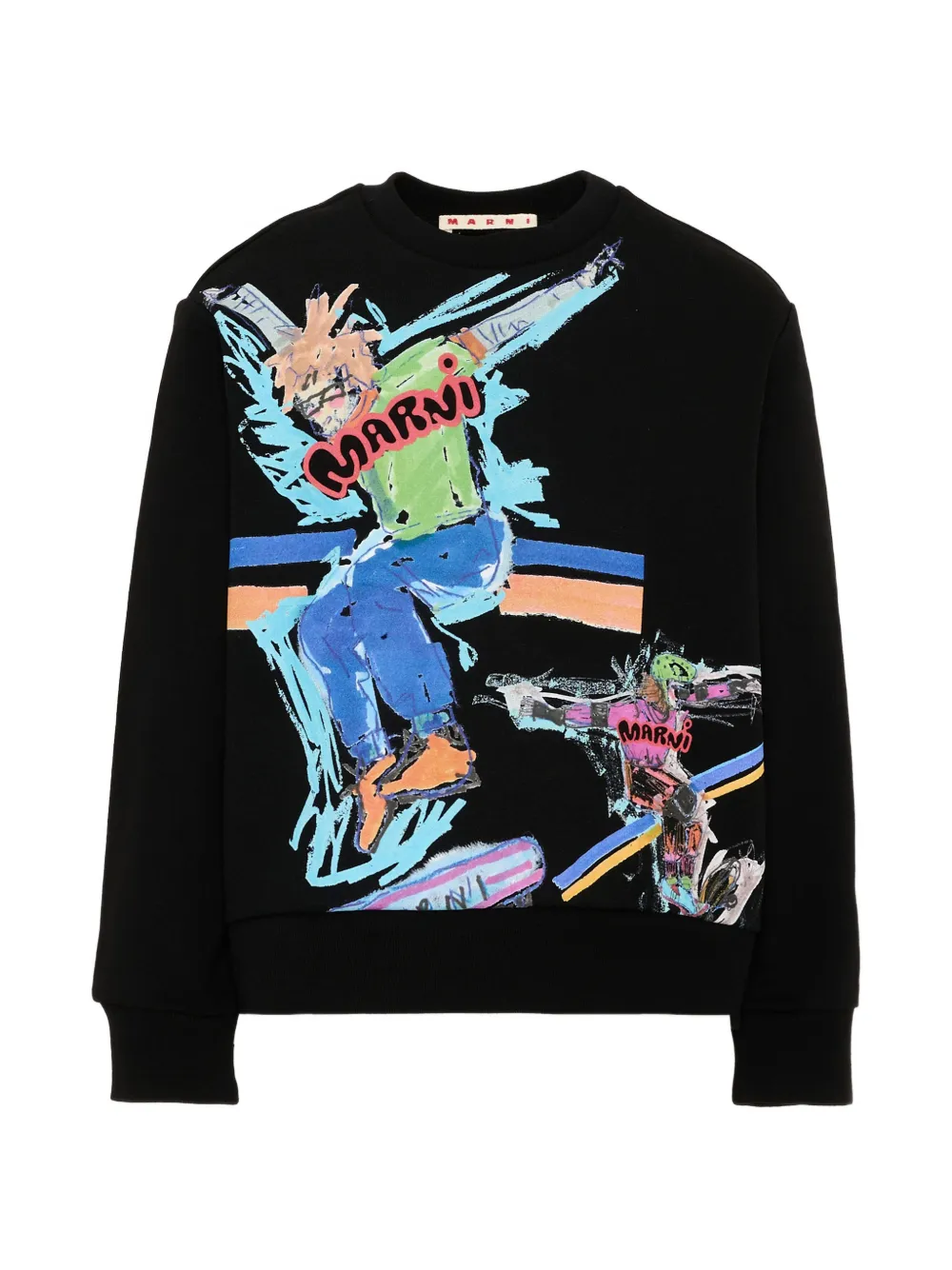 Marni Kids graphic-print sweatshirt - Schwarz